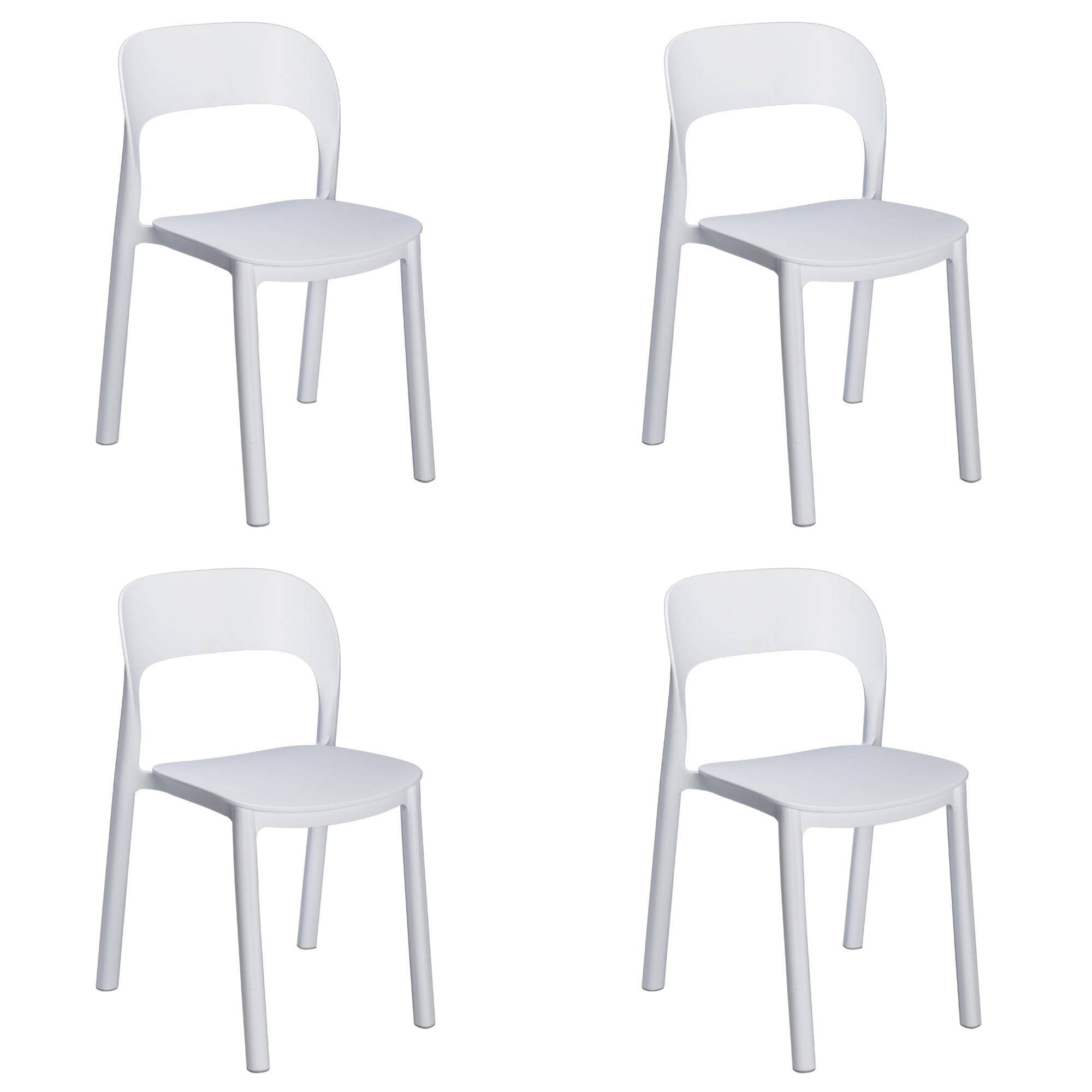 Garbar - Chaises Ona garbar plastique blanc (Lot de 4) - Image 1