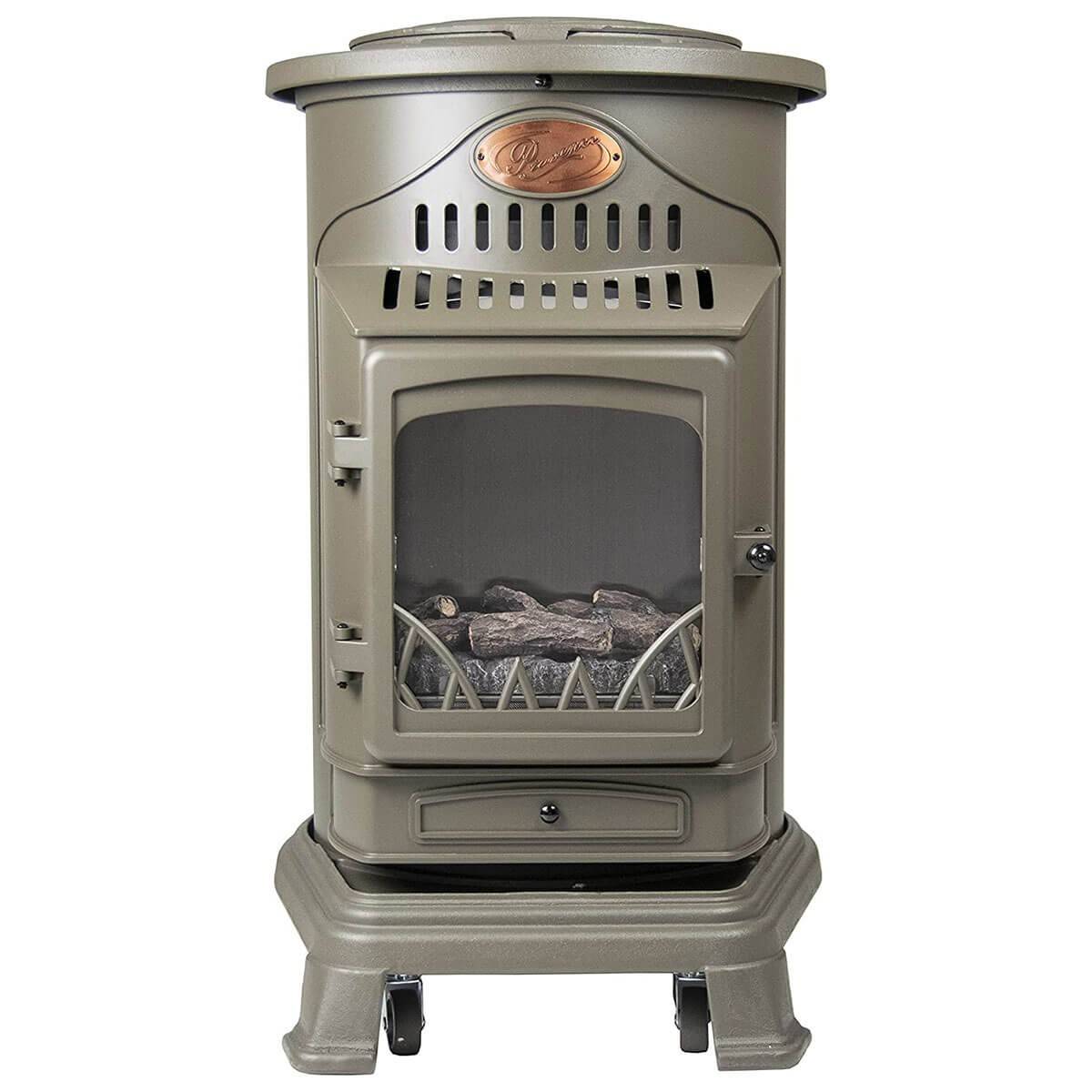 Universal - Poele à gaz 3,4KW Fonte véritable Provence Marron miel + Tuyau gaz + Detendeur gaz butane UNIVERSAL - Imagen 8