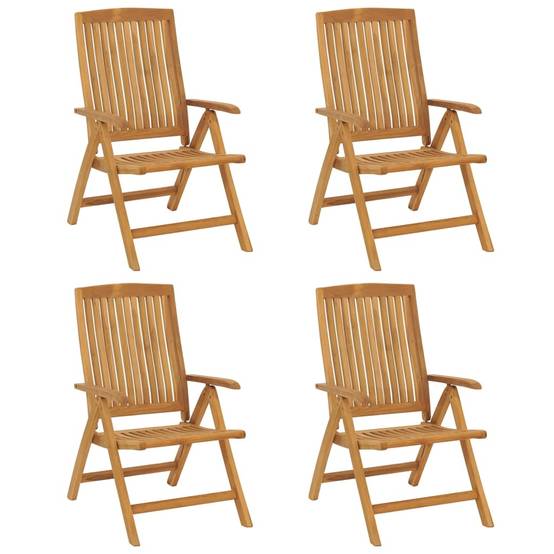 Chaise bois composite 4 places tissu marron 60 x 74,5 x 104 cm - Prolenta premium p3399.0 - Image 1