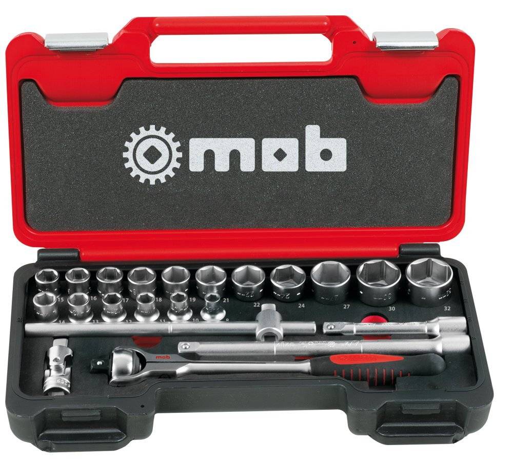 Box Medium 1/2'' – 22 Pièces avec Cliquet Rotatif - MOB
