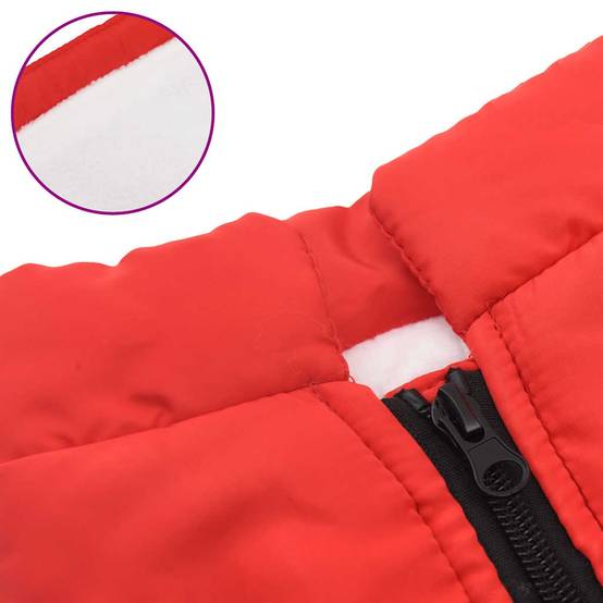 Manteau pour chien chaud et imperméable avec harnais intégré pour l'hiver Rouge L32 – ComfortXL Pet Living - Image 4