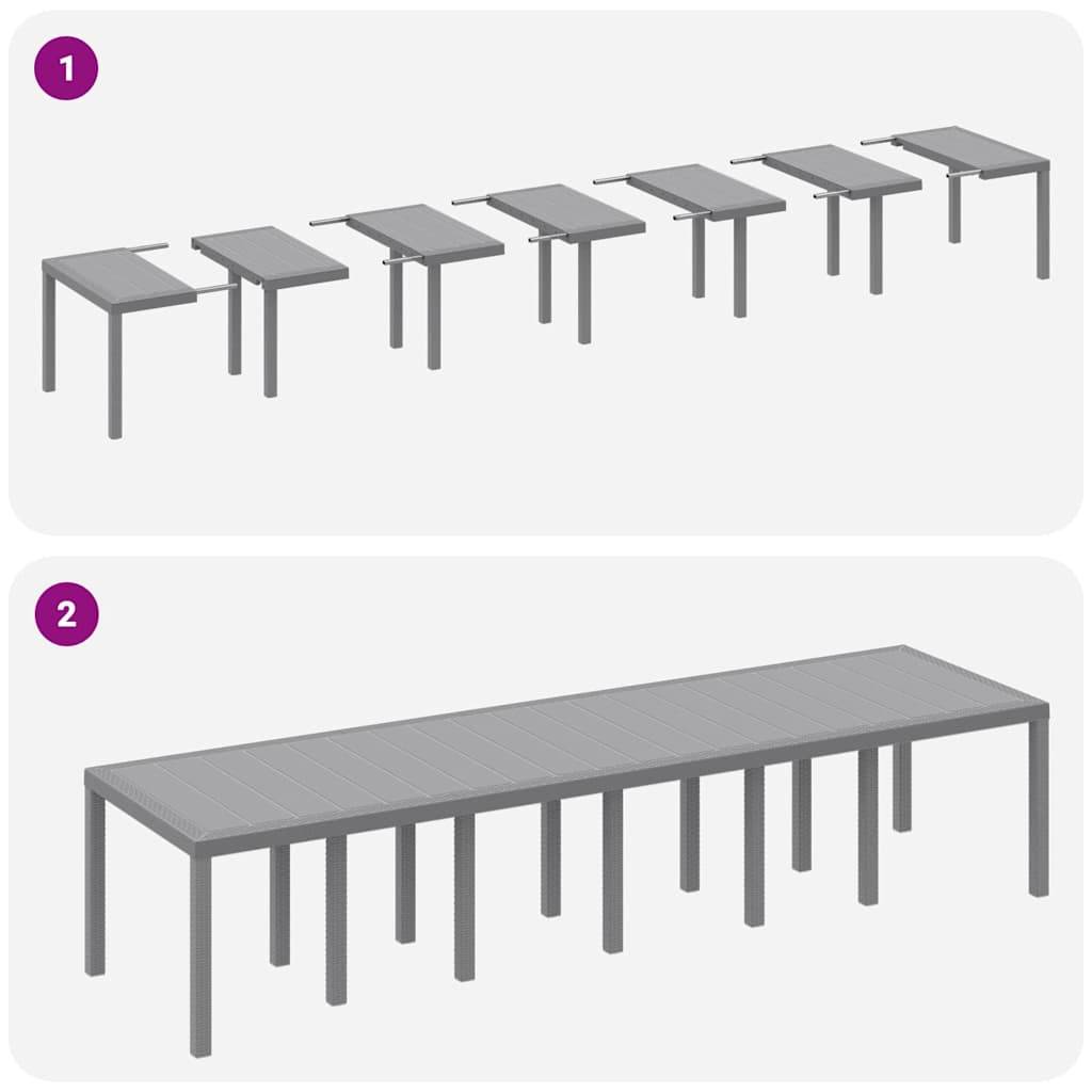 ComfortXL - Table de Jardin 12 Chaises Grises en Résine Tressée Mobilier Complet 13 Pièces pour Extérieur Gris Clair – ComfortXL Outdoor Living - Image 8