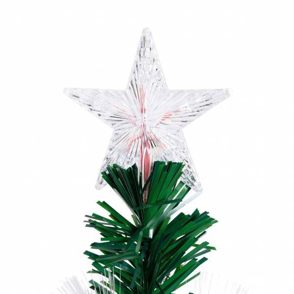 Lotti - Sapin lumineux fibre optique à LED blanc chaud et multicolore 100CM intérieur avec cimier Lotti - Imagen 7