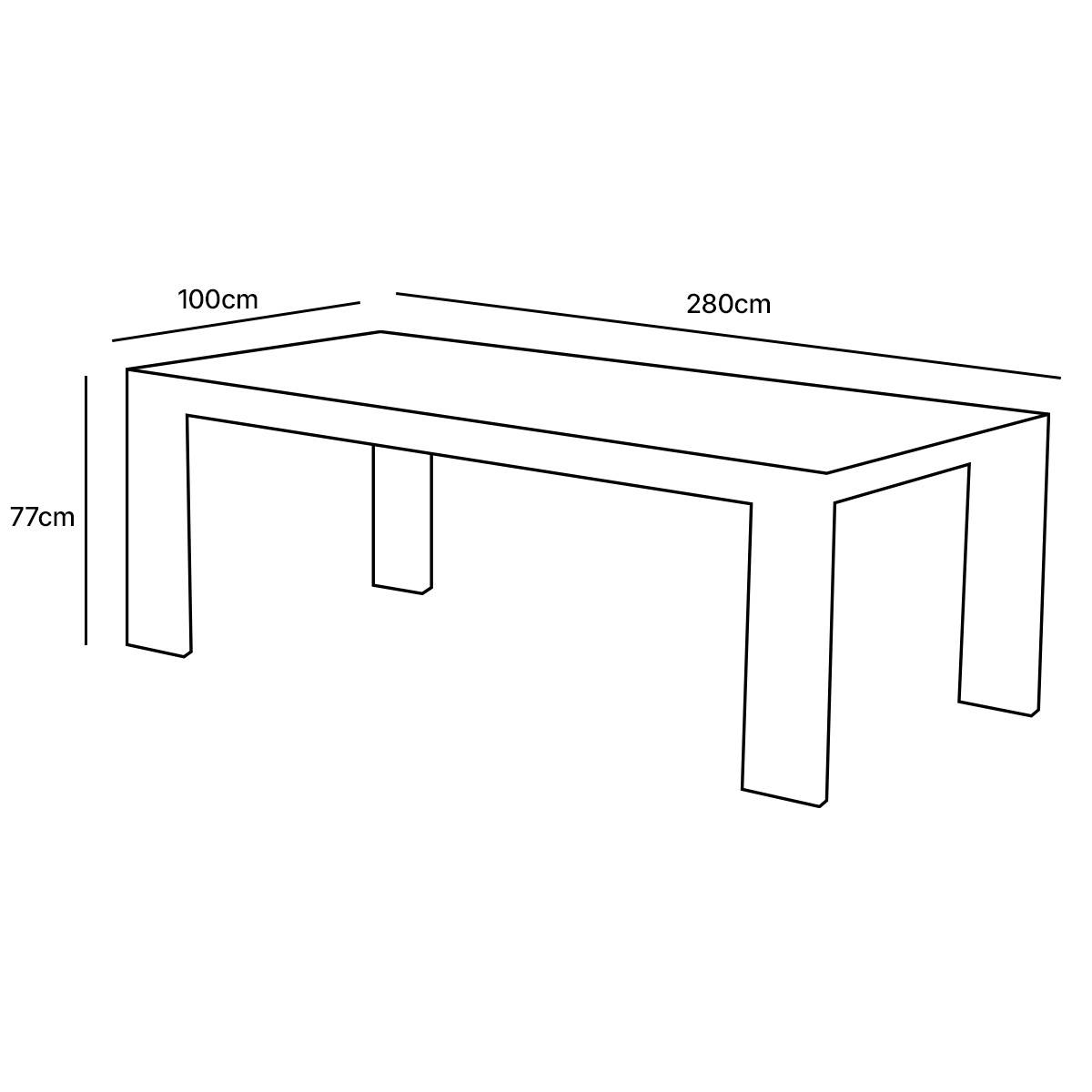 Wilsa Garden - Table de jardin en aluminium 8/10P fixe IBIZA - Imagen 7