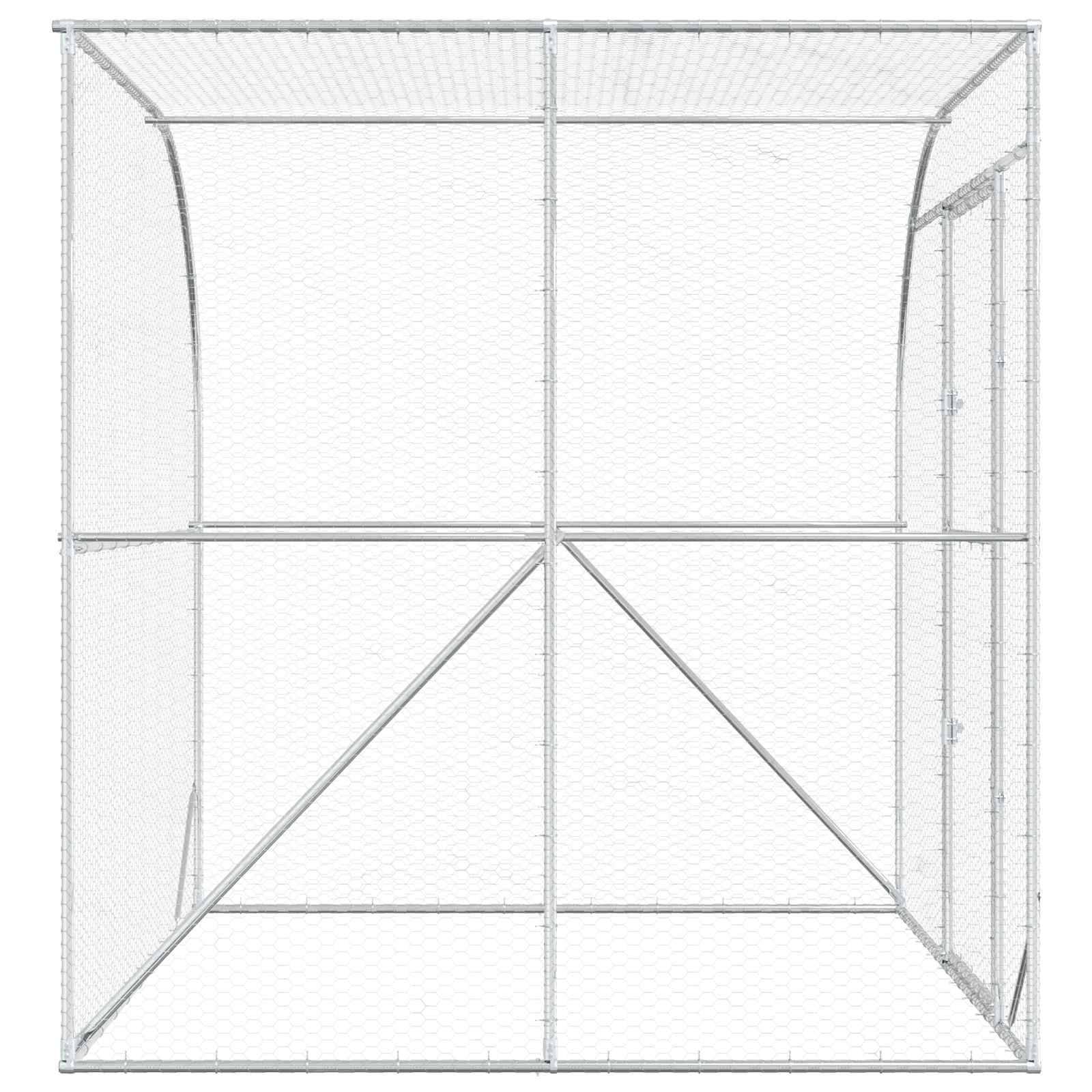 Vidaxl - Poulailler Argenté 200 x 200 x 215 cm Acier galvanisé vidaXL 42042542 - Image 6