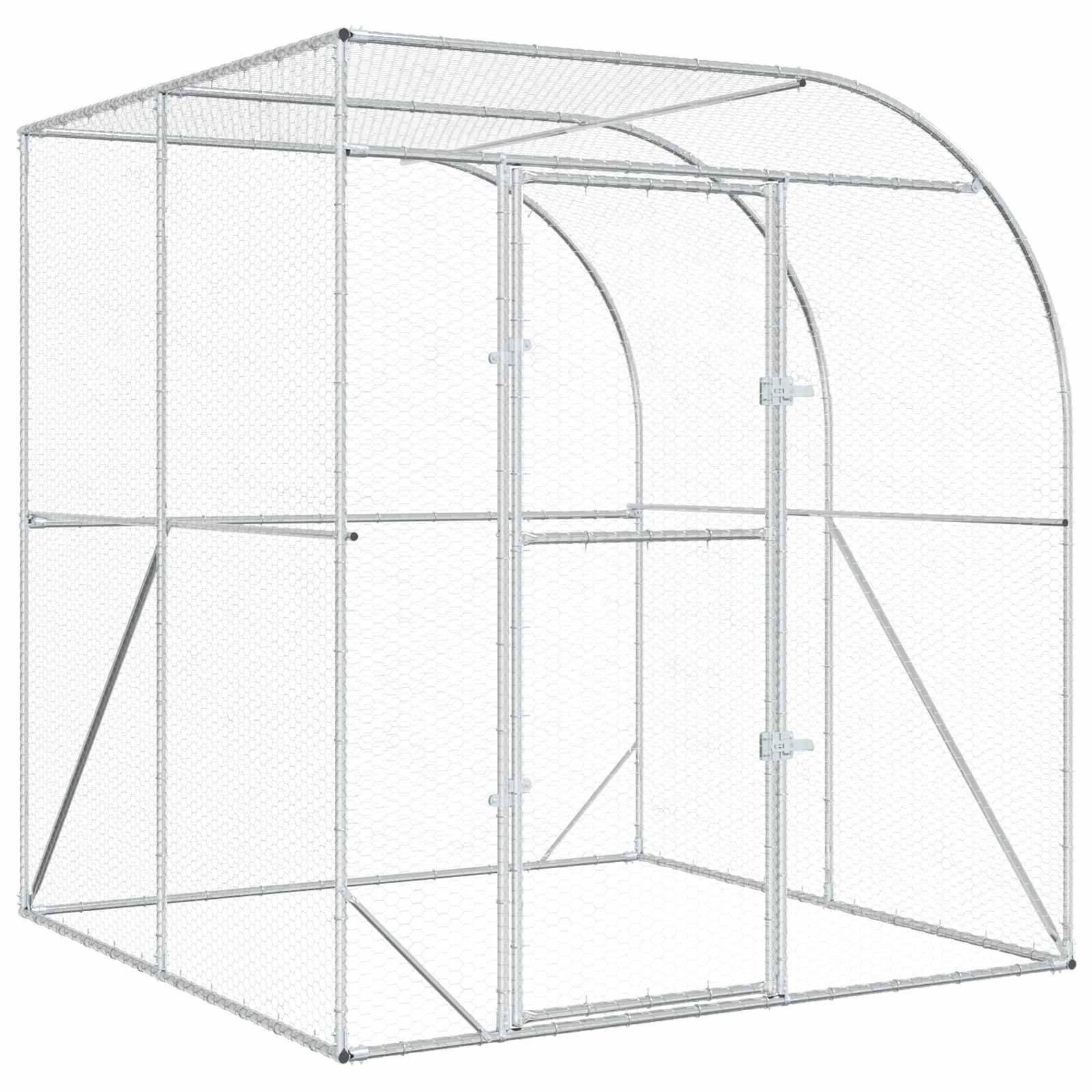 Vidaxl - Poulailler Argenté 200 x 200 x 215 cm Acier galvanisé vidaXL 42042542 - Image 2