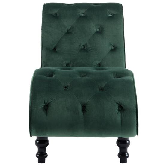 Maison Chic - Bain de soleil - Transats - Chaises longues Velours Vert - MEUBLE PRO - Image 3