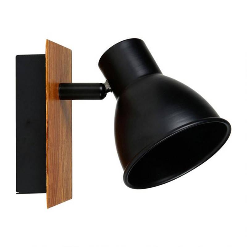 Ostaria - Spot Atelier métal noir et bois Ostaria - Image 1