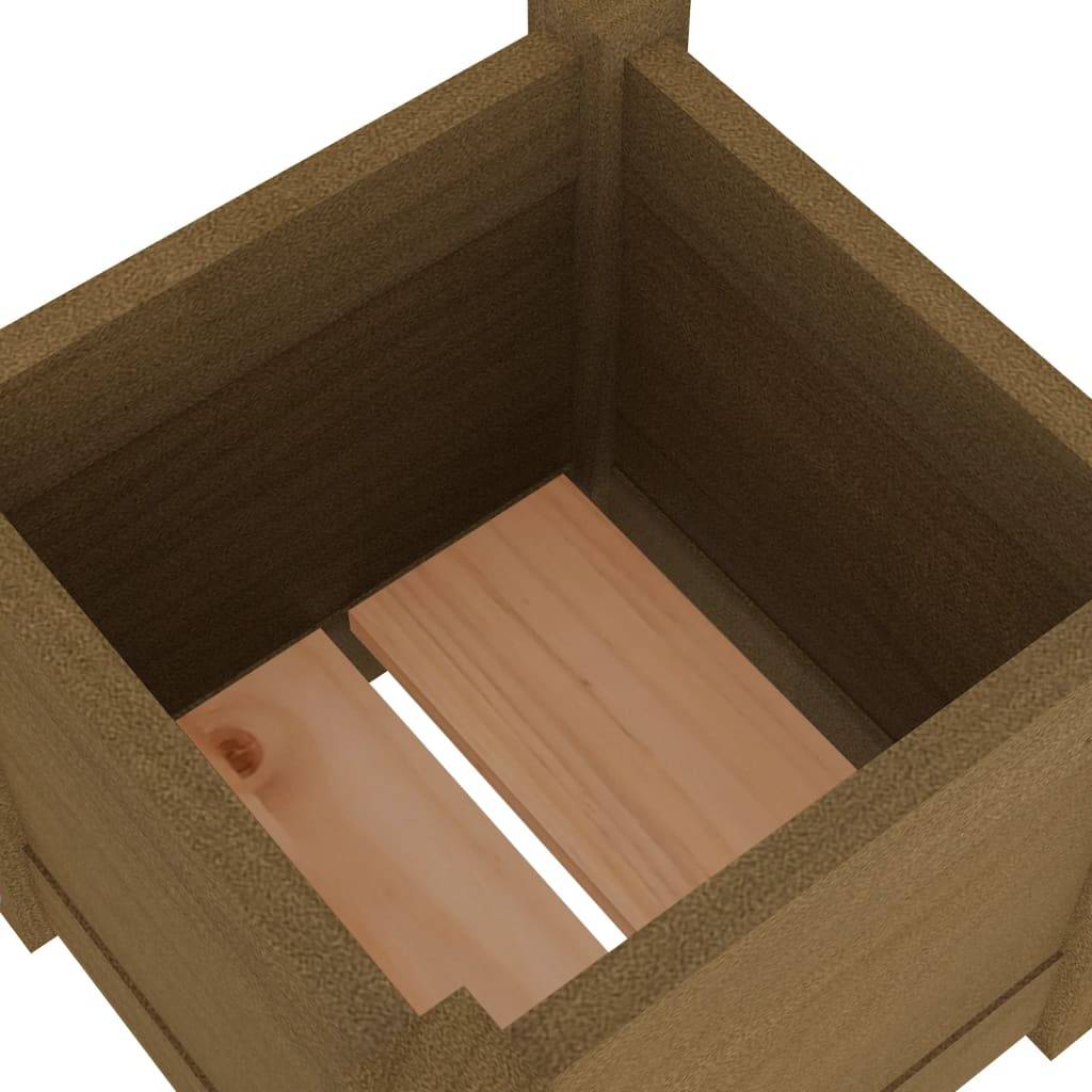 Vidaxl - Jardinière extérieur Marron miel 31x31x31 cm Bois de pin massif vidaXL 810528 - Image 7