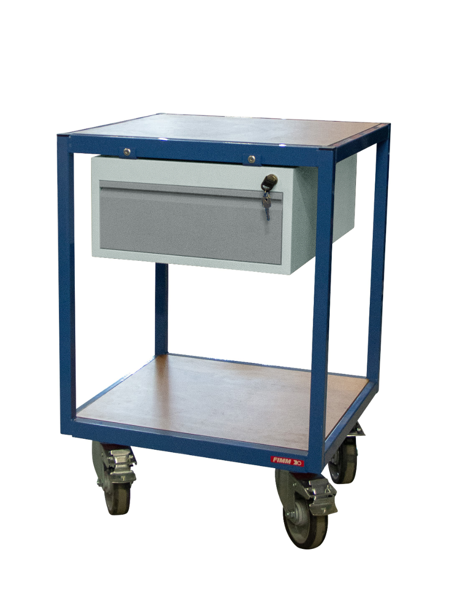 Servante atelier 2 plateaux bois 600 x 600 mm 400 kg - FIMM - 880010598 - Imagen 1