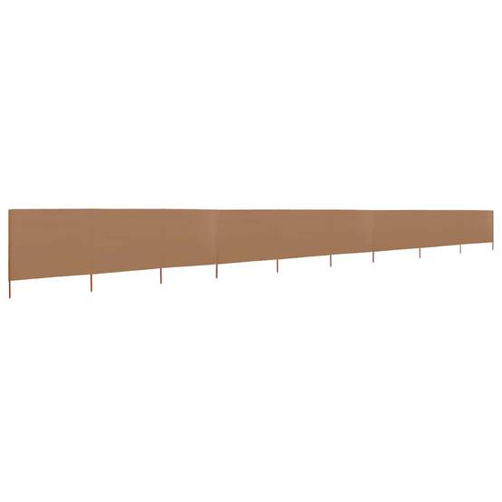 Paravent 9 panneaux tissu non-tissé bois taupe 1200 x 160 cm - PANGIVO - Image 2
