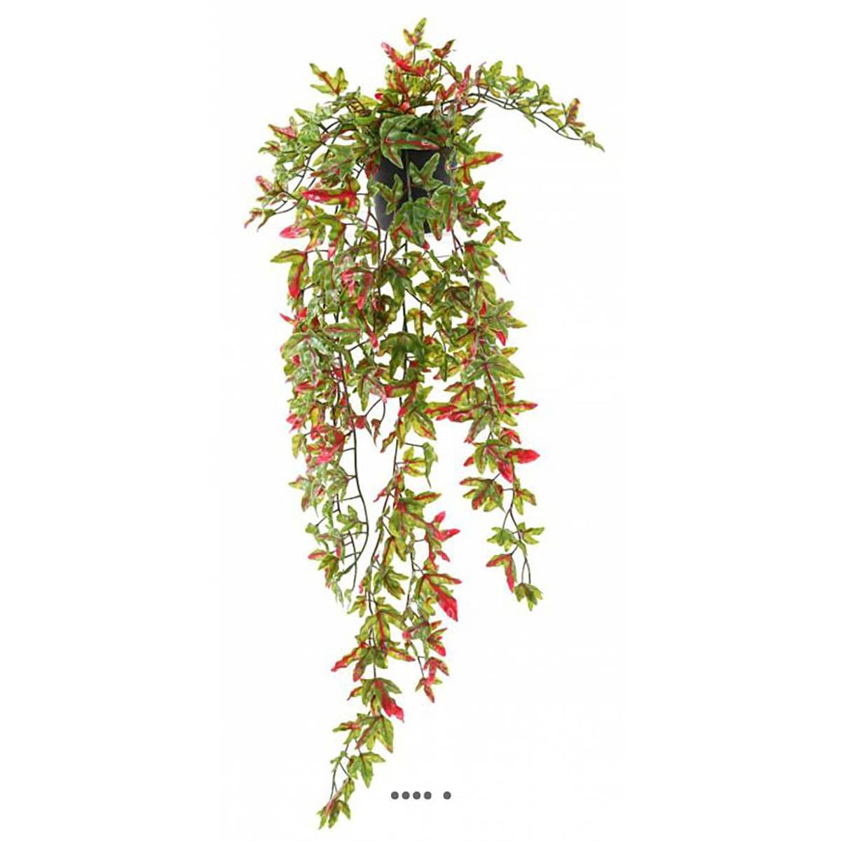 Artificielles - Lierre artificiel plastique en pot retombant extérieur L 70 cm vert/rouge - Image 2