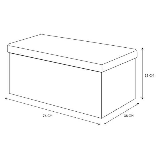 The Home Deco Factory - Banc coffre pliable en bouclette blanc - Image 8