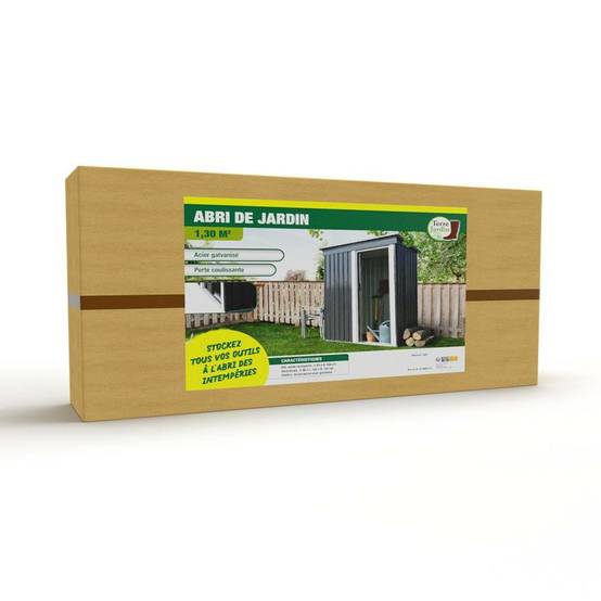 Abri de jardin en acier galvanisé - Gris anthracite - 1,13m² - TERRE JARDIN - Image 5