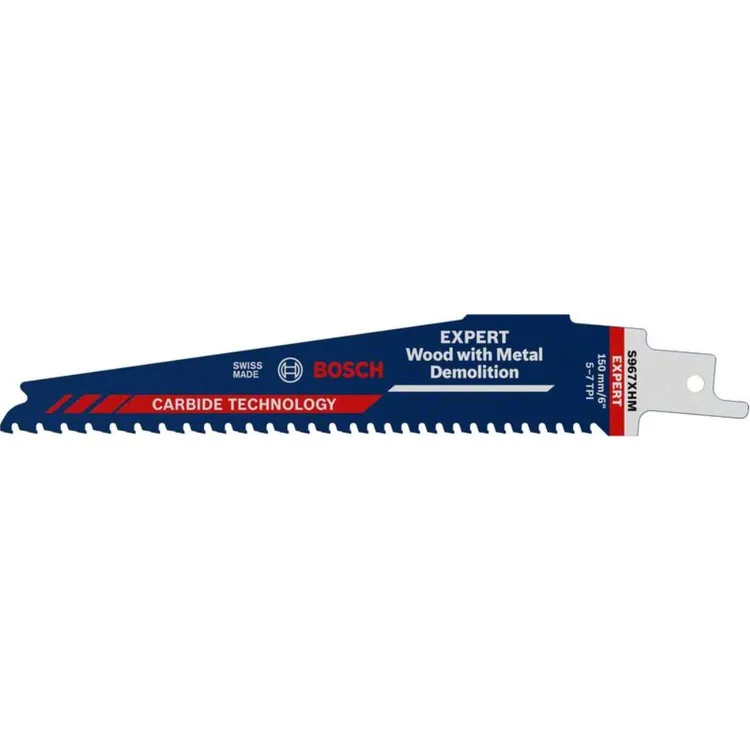 Bosch Professional - 1 Lame de scie sabre Expert Carbure Démolition bois et métal S 967 XHM - 150 mm - BOSCH - 2608900396 - Imagen 5