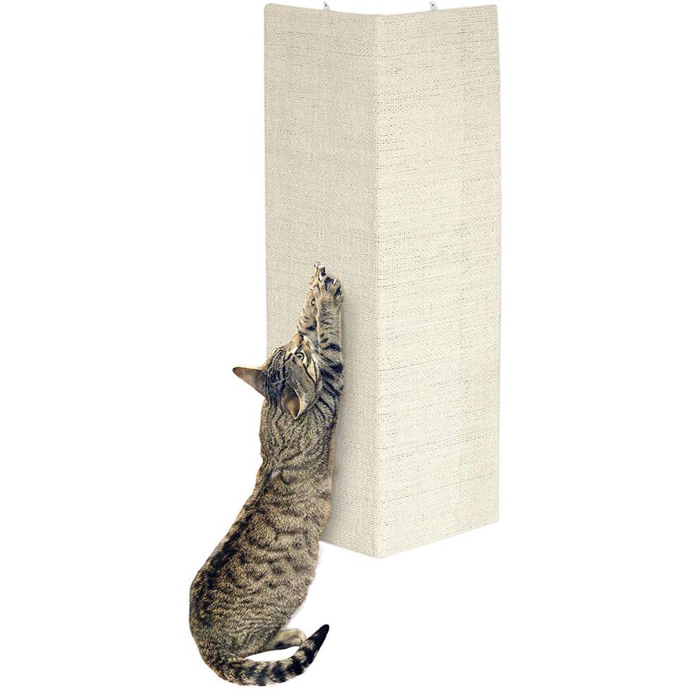 Planche Grattoir Sisal pour Chat, Beige 28 x 52 cm + catnip. - Imagen 1