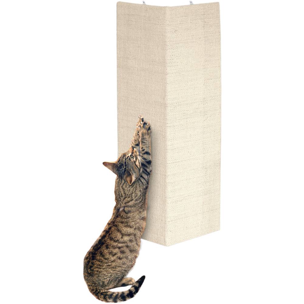 Planche Grattoir Sisal pour Chat, Beige 28 x 52 cm + catnip. - Imagen 4
