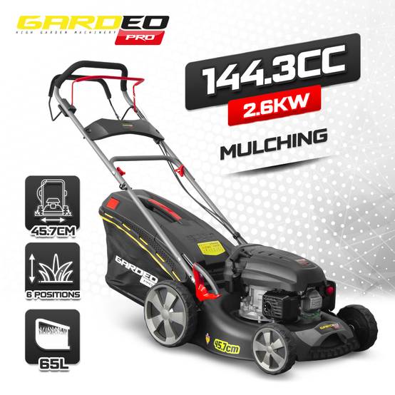 Elem Garden Technic - Tondeuse thermique autotractée 144.3cc - 46cm livrée avec 2 lames + mulching - Gardeo Pro - Image 2