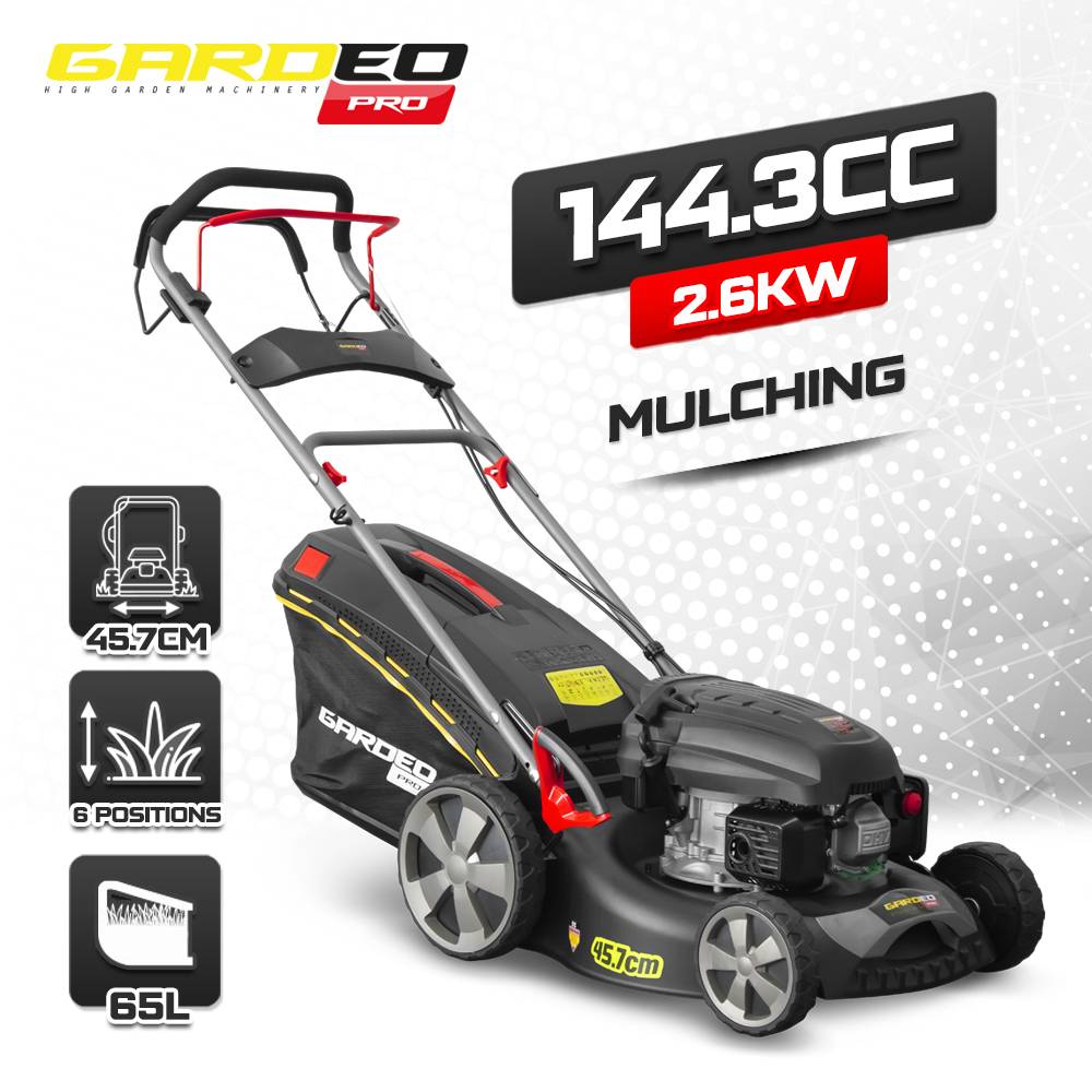 Elem Garden Technic - Tondeuse thermique autotractée 144.3cc - 46cm livrée avec 2 lames + mulching - Gardeo Pro - Image 2