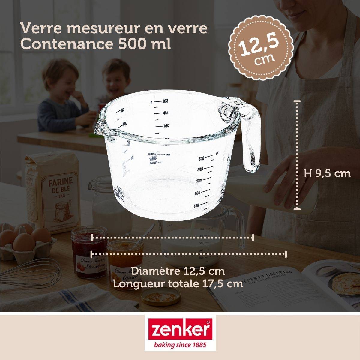 Verre mesureur en borosilicate 500 ml Zenker - Image 3