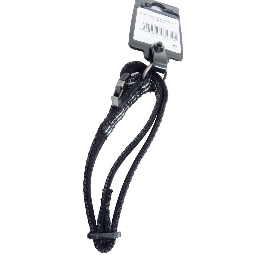 Collier Jannu noir réglable de 20 à 35 cm 10 mm taille S pour chien - Imagen 4