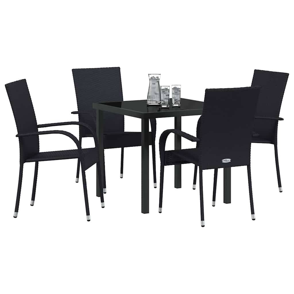 ComfortXL - Salon de Jardin 4 Places pour Repas de Tous les Jours avec Table en Verre Noir – ComfortXL Outdoor Living - Image 3