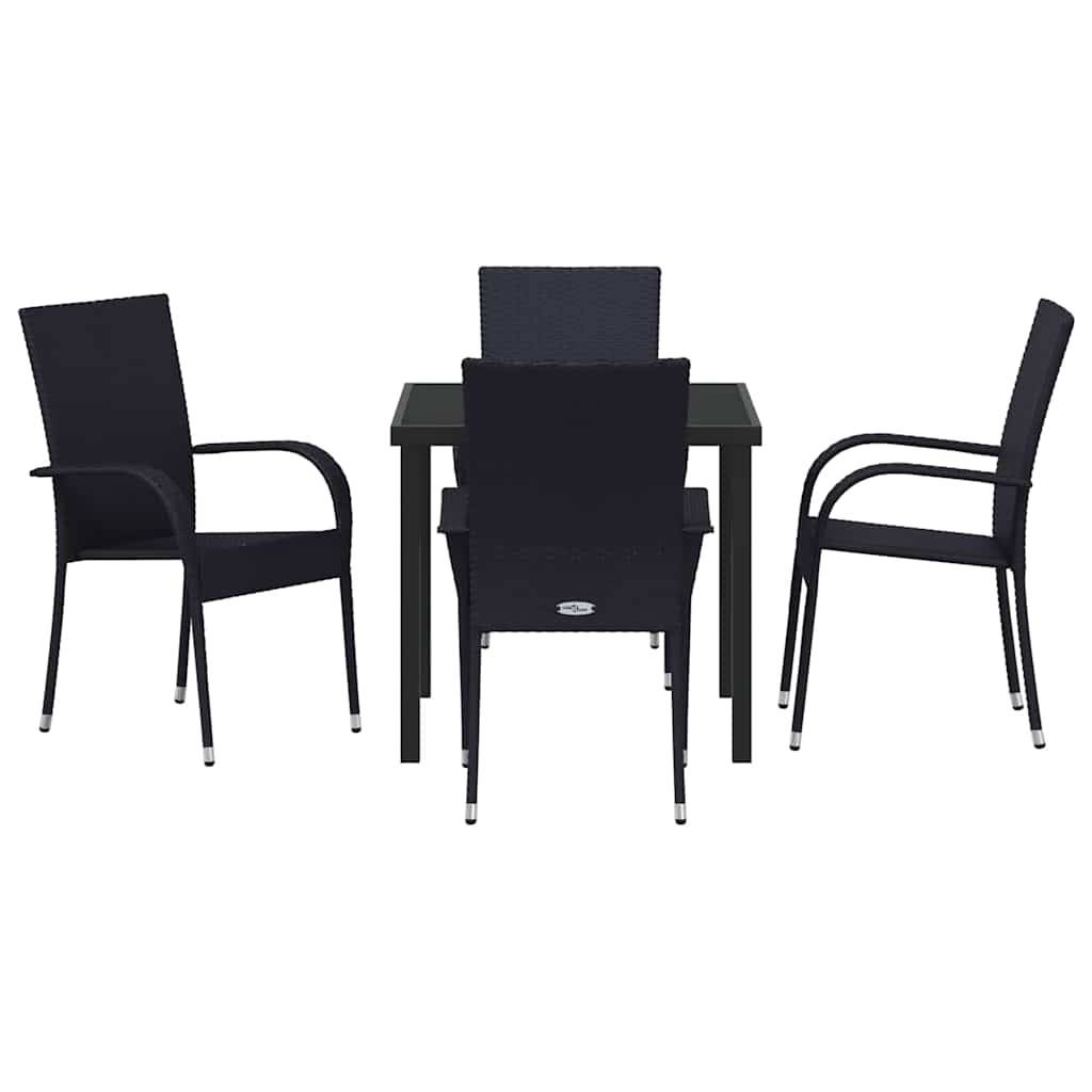 ComfortXL - Salon de Jardin 4 Places pour Repas de Tous les Jours avec Table en Verre Noir – ComfortXL Outdoor Living - Image 7
