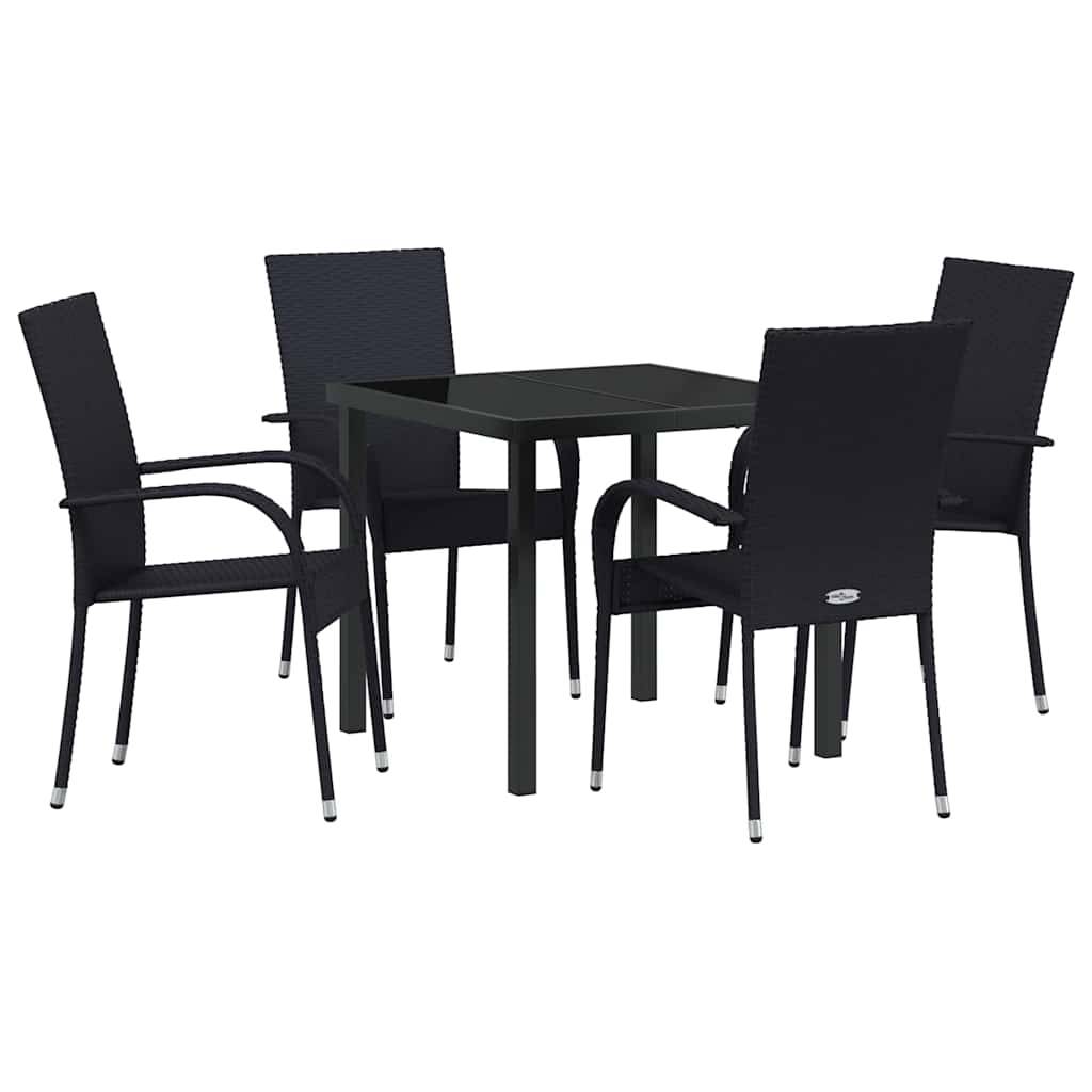 ComfortXL - Salon de Jardin 4 Places pour Repas de Tous les Jours avec Table en Verre Noir – ComfortXL Outdoor Living - Image 2