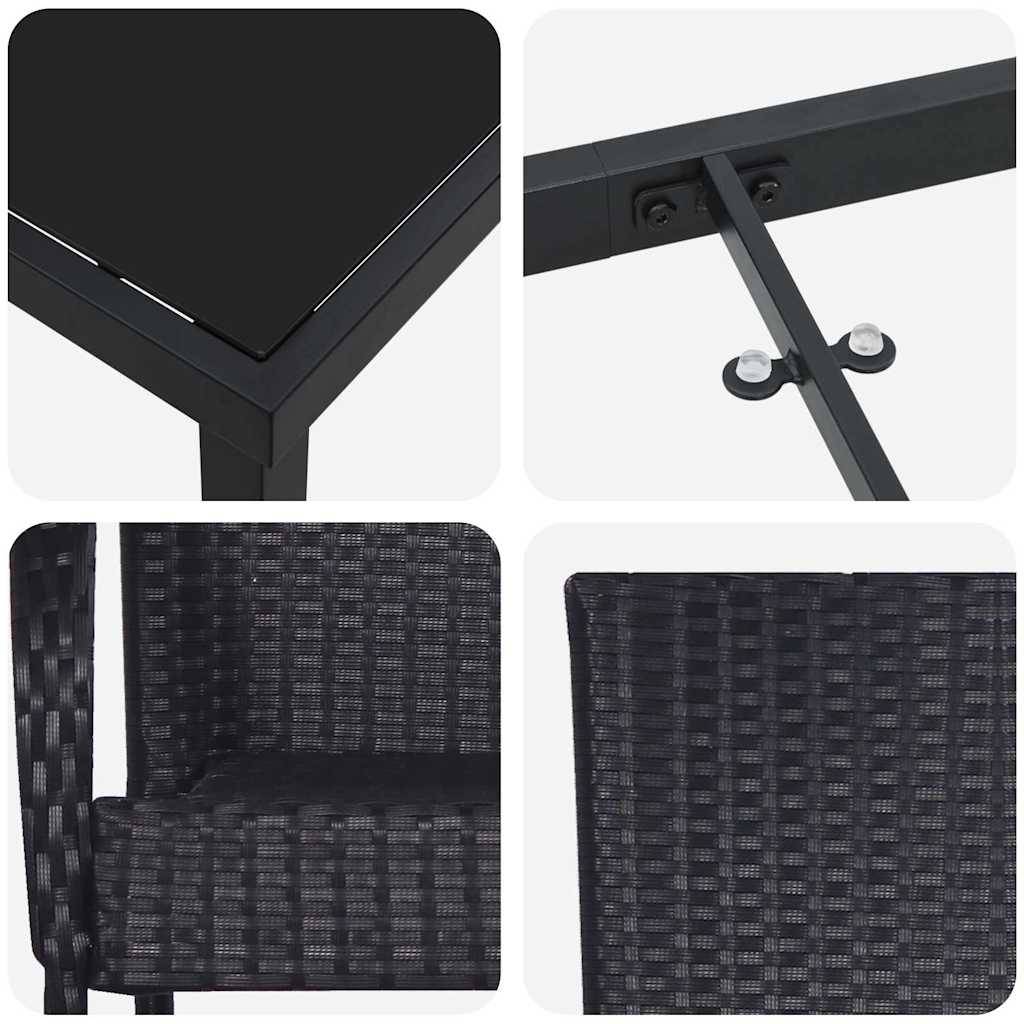 ComfortXL - Salon de Jardin 4 Places pour Repas de Tous les Jours avec Table en Verre Noir – ComfortXL Outdoor Living - Image 9