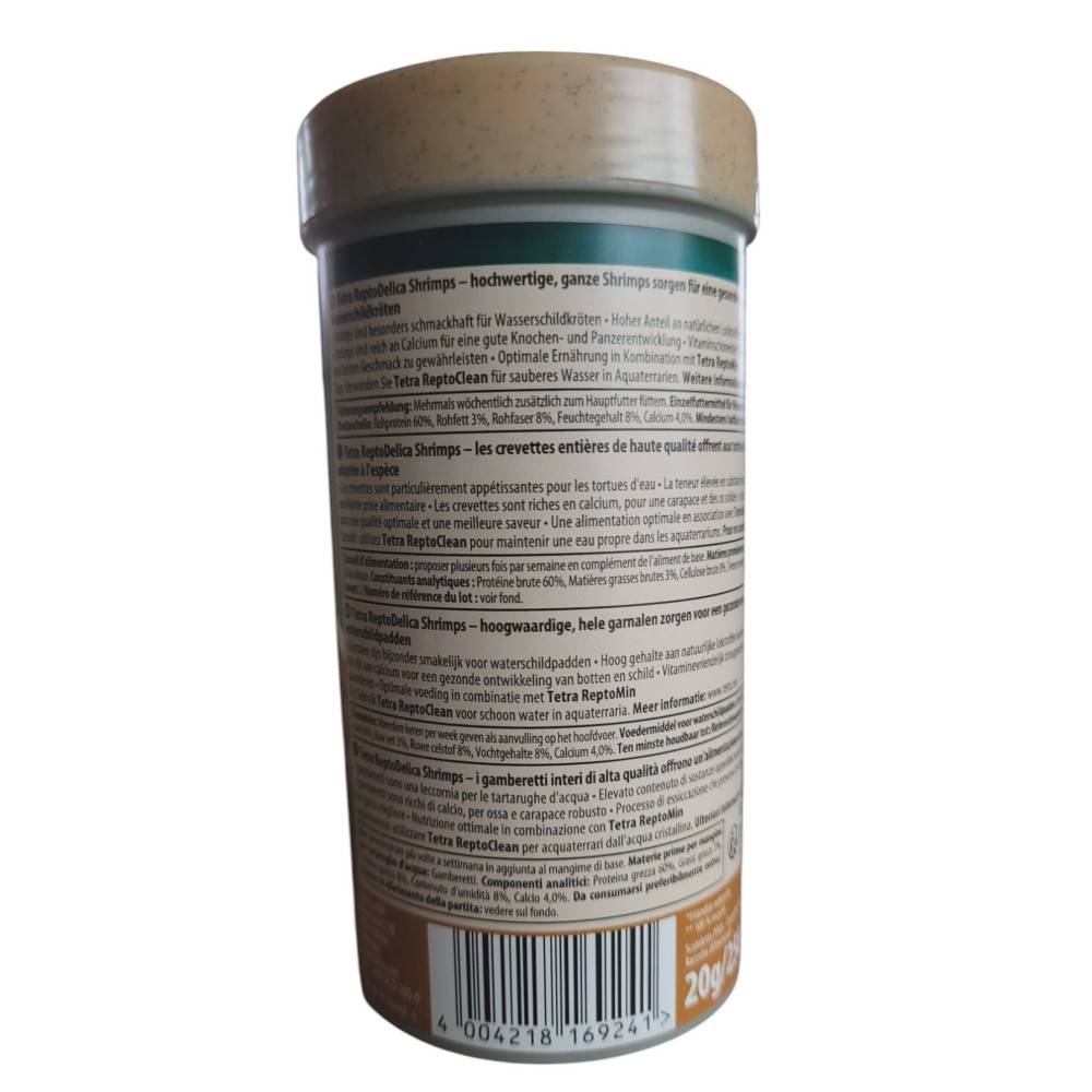 Tetra - Crevettes séchés 250ml/20g Reptodelica  pour les tortues d'eau - Image 3