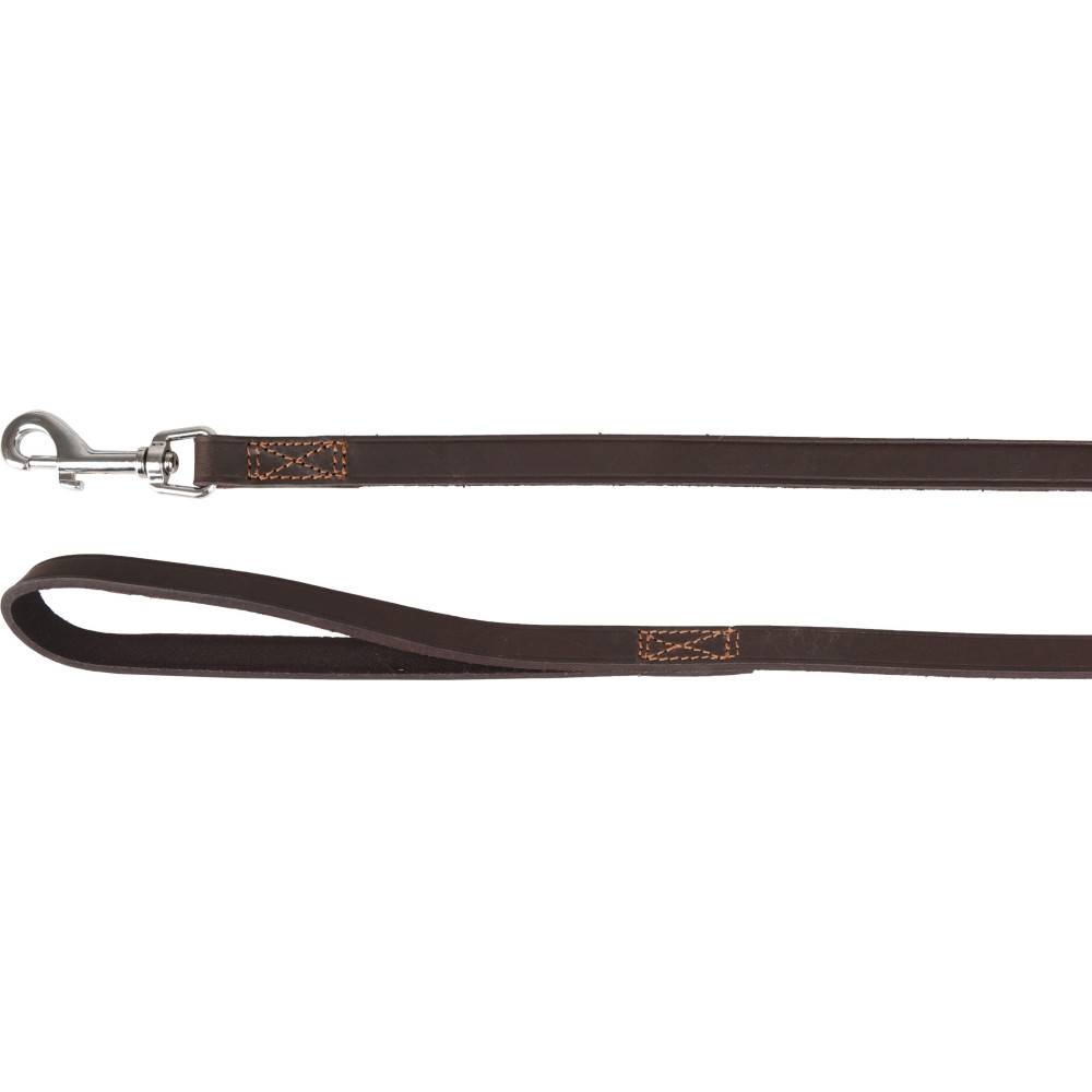 Laisse 130 cm x 16 mm RONDO cousu brun  pour chien