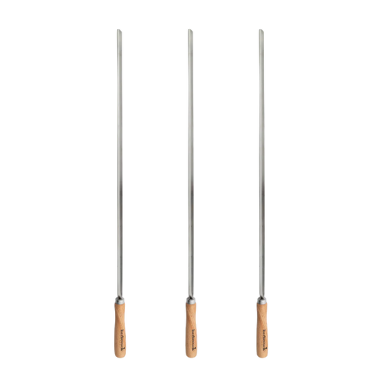 Barbecook - Set de 3 brochettes XL - 65 cm - Image 1
