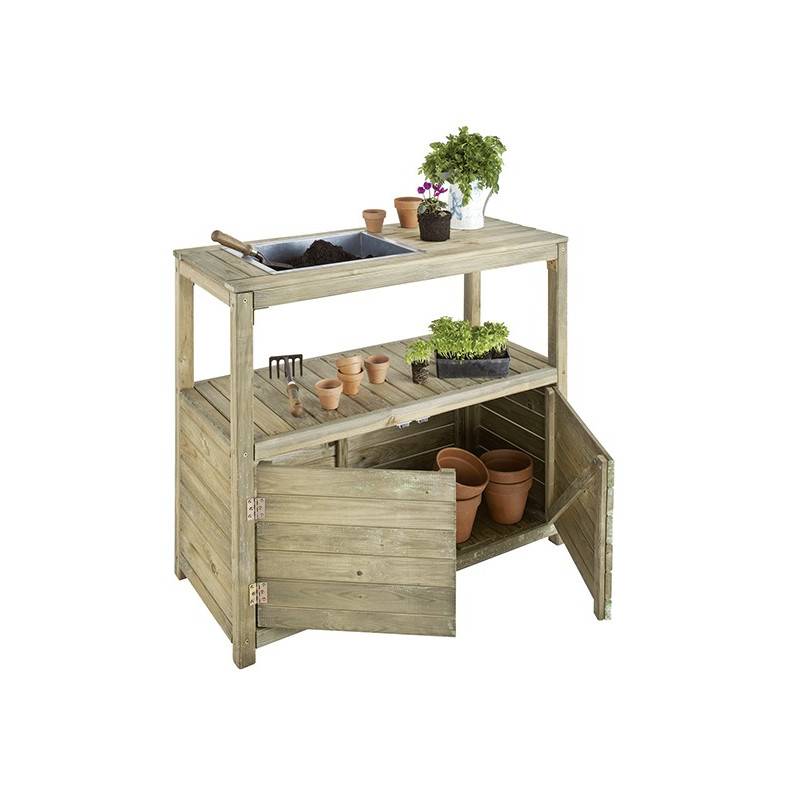 Table de rempotage avec rangement et bac de préparation - Image 1