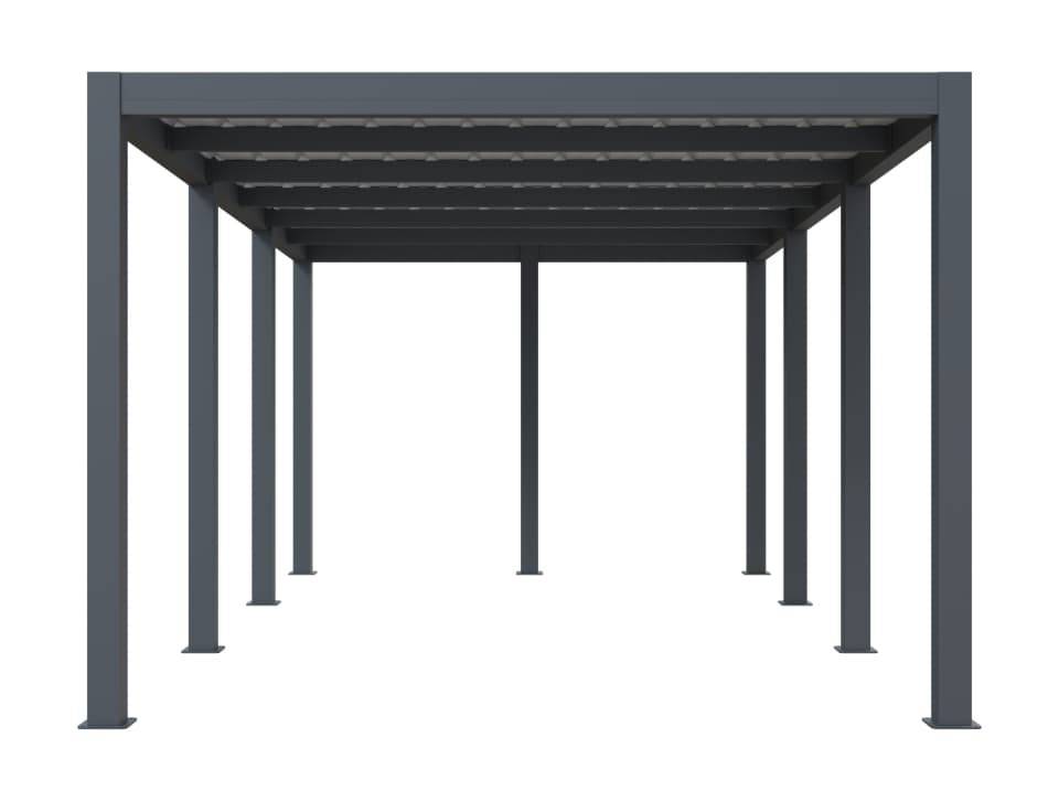 Carport aluminium CARLTON 324 x 550 cm - 1 Voiture - 17,69m2 - Gris anthracite - Imagen 3