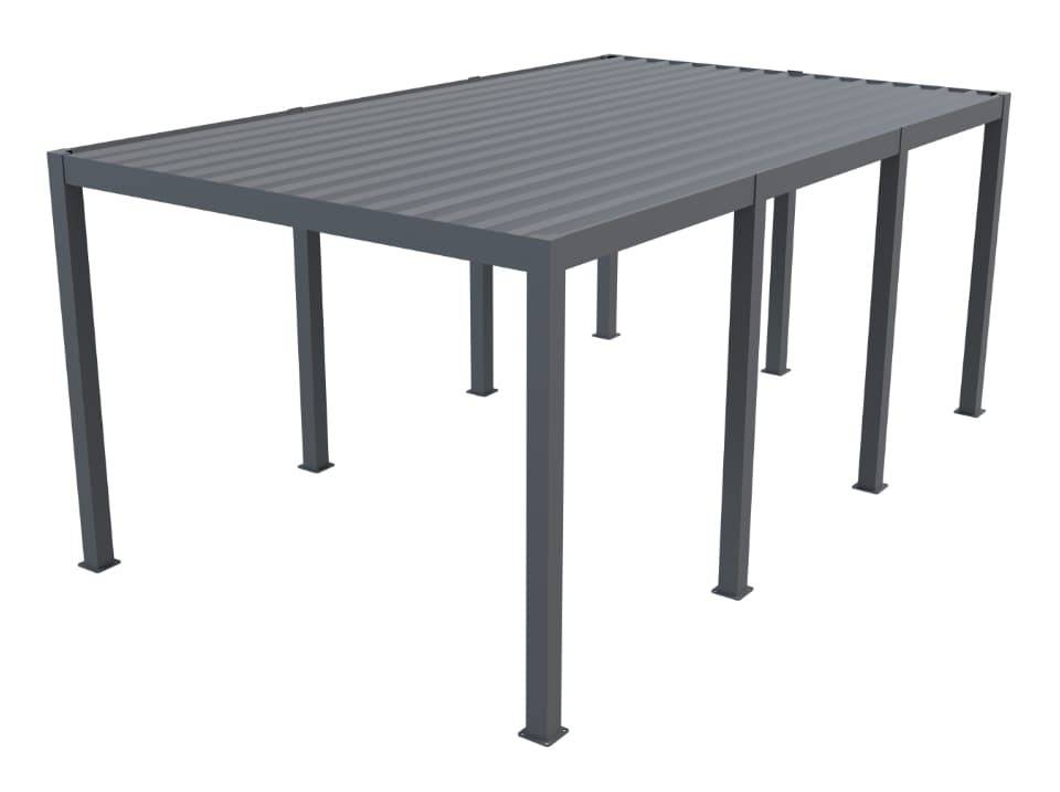 Carport aluminium CARLTON 324 x 550 cm - 1 Voiture - 17,69m2 - Gris anthracite - Imagen 4