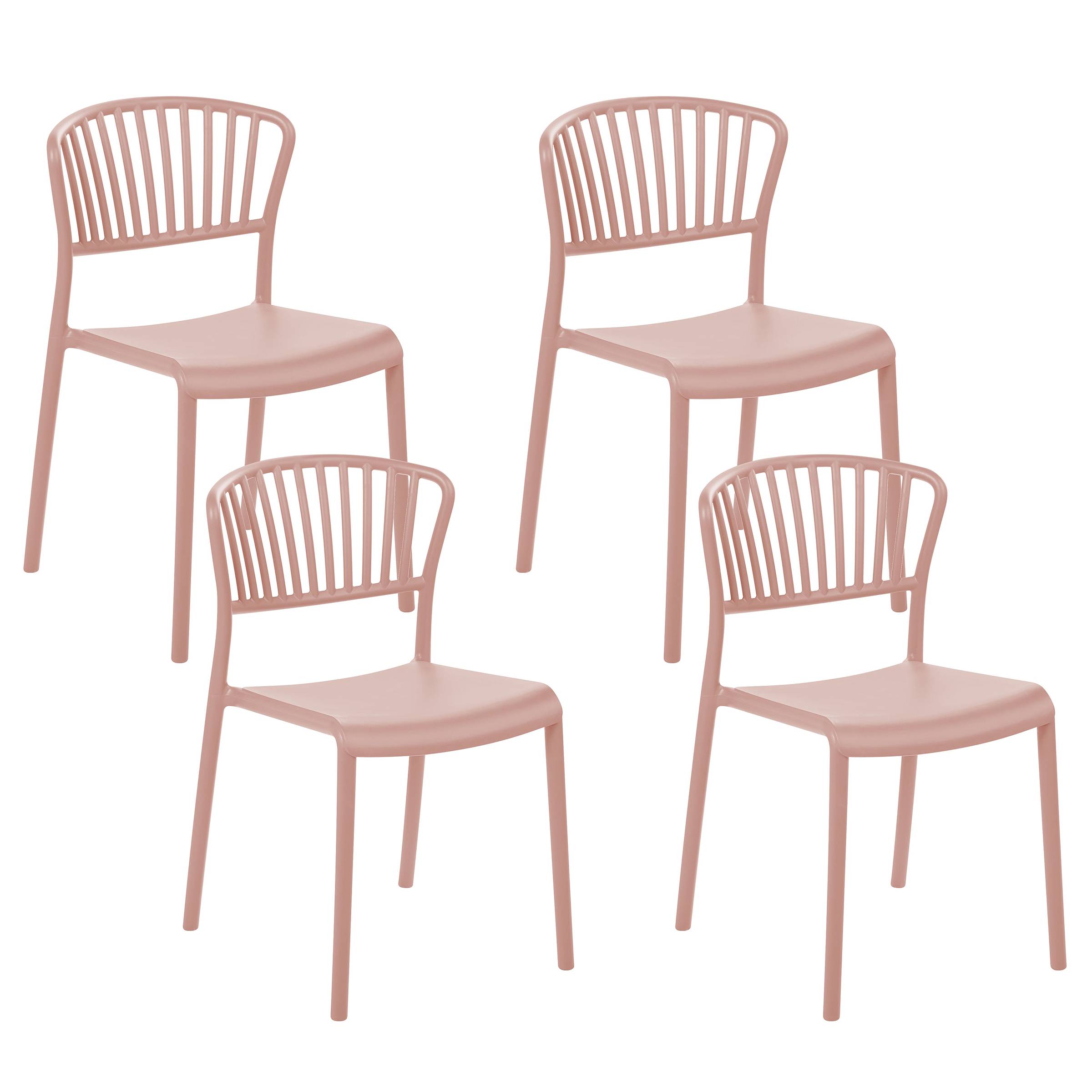 Beliani - Chaise de salle à manger Polypropylène Rose pastel GELA - Beliani - Imagen 2