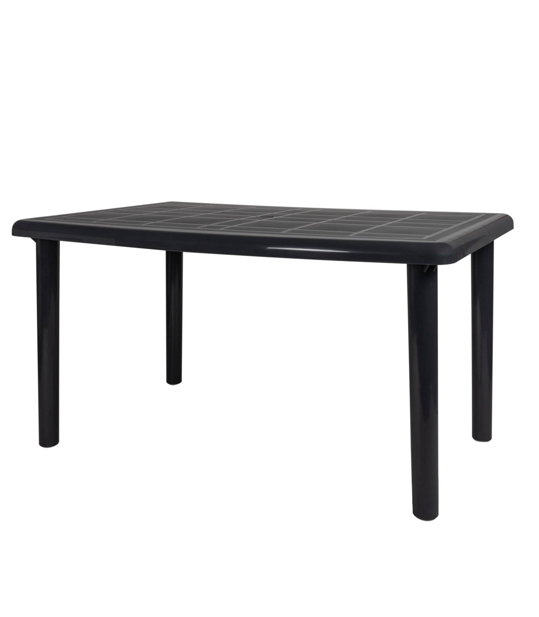 Table ovale recyclée extérieur 140x90 gris volcanique OLOT garbar - Image 1