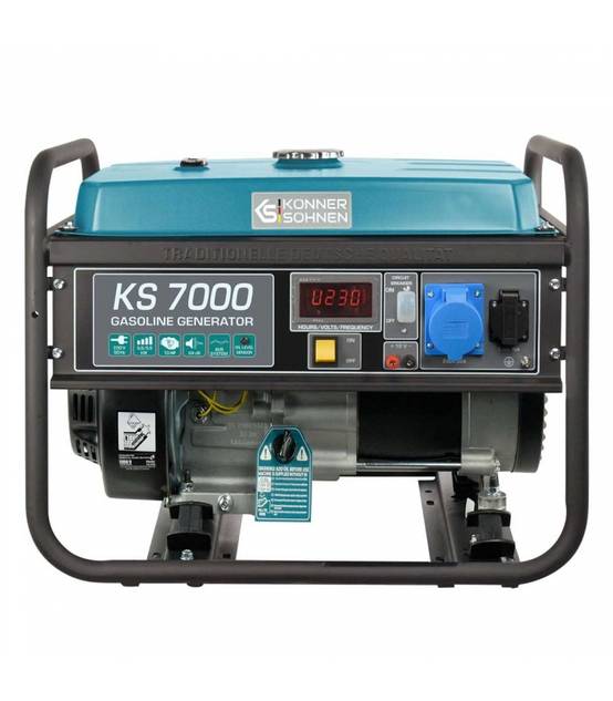 Groupe électrogène thermique 389cc, 5 kW, sytême AVR - Könner & Söhnen KS 7000E - Image 1