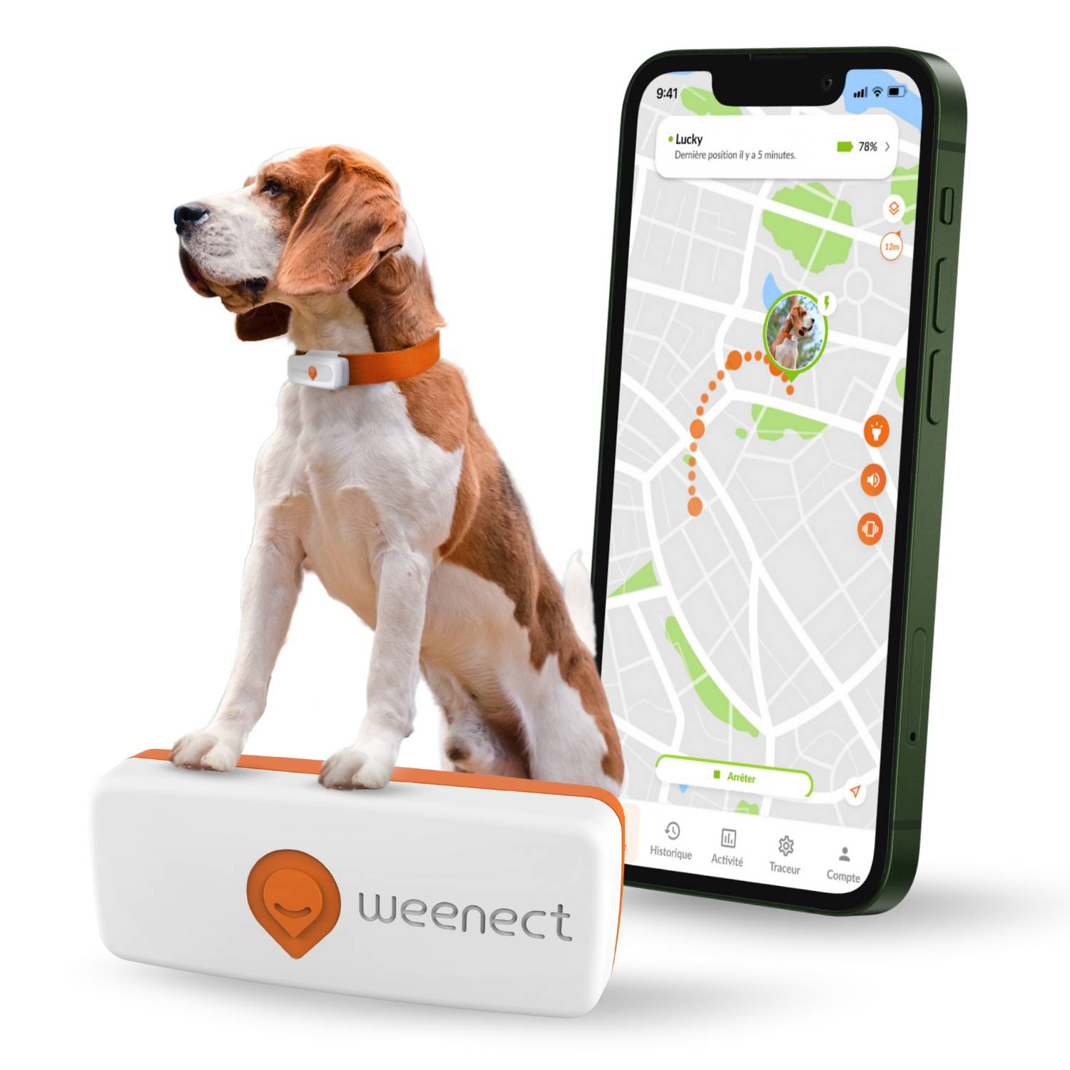 Weenect - Weenect XS - collier gps pour chien ( white edition) - Image 2