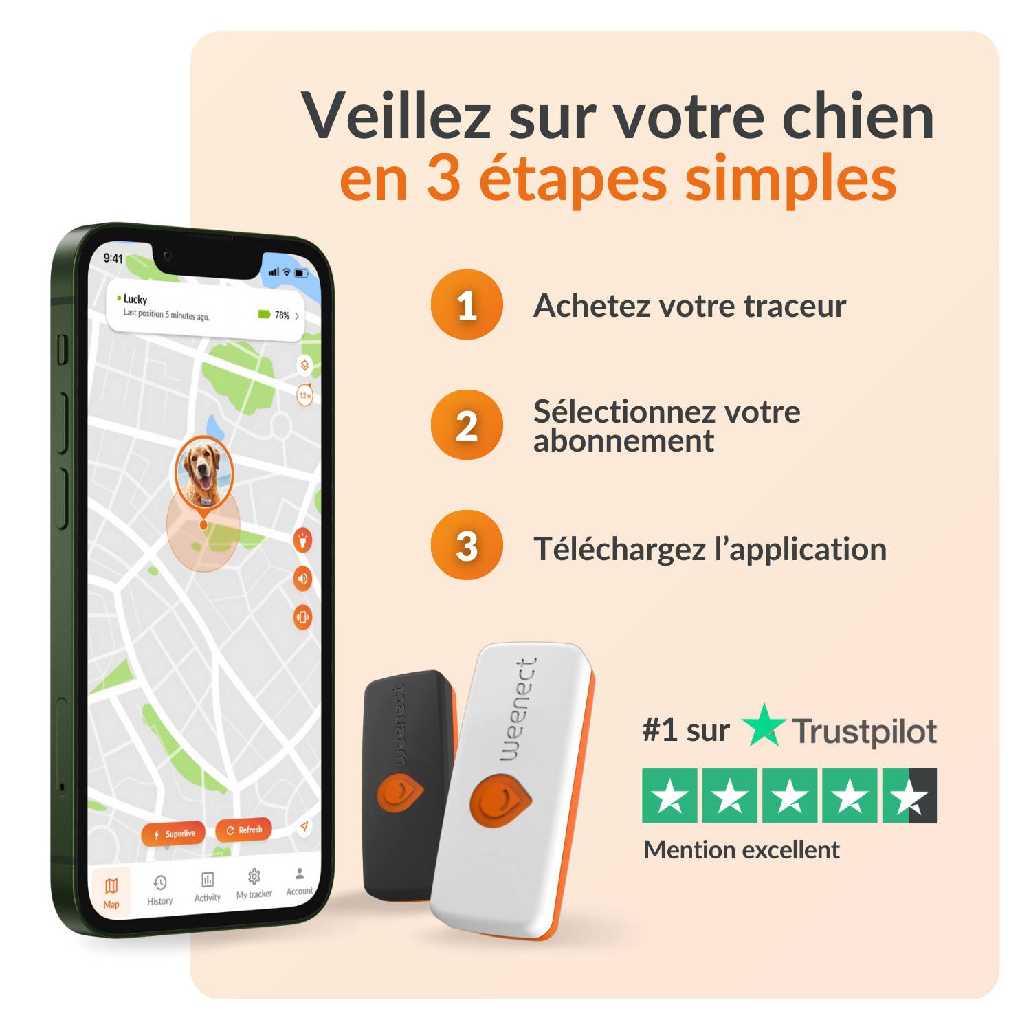 Weenect - Weenect XS - collier gps pour chien ( white edition) - Image 7