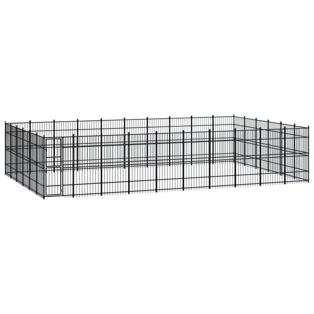Vidaxl - Chenil D'Extérieur Pour Chiens Acier 55,3 M² - vidaXL - Imagen 2