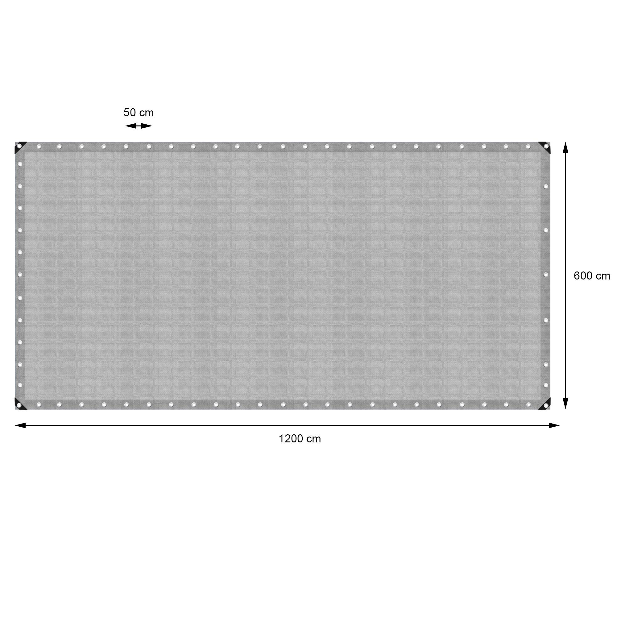 Ecd-Germany - Bâche de Protection Imperméable à l'Eau avec Oeillets - 6x12m 72m² 180g/m²- Polyéthylène PE Gris- Résistant à la Moisissure - Imagen 5