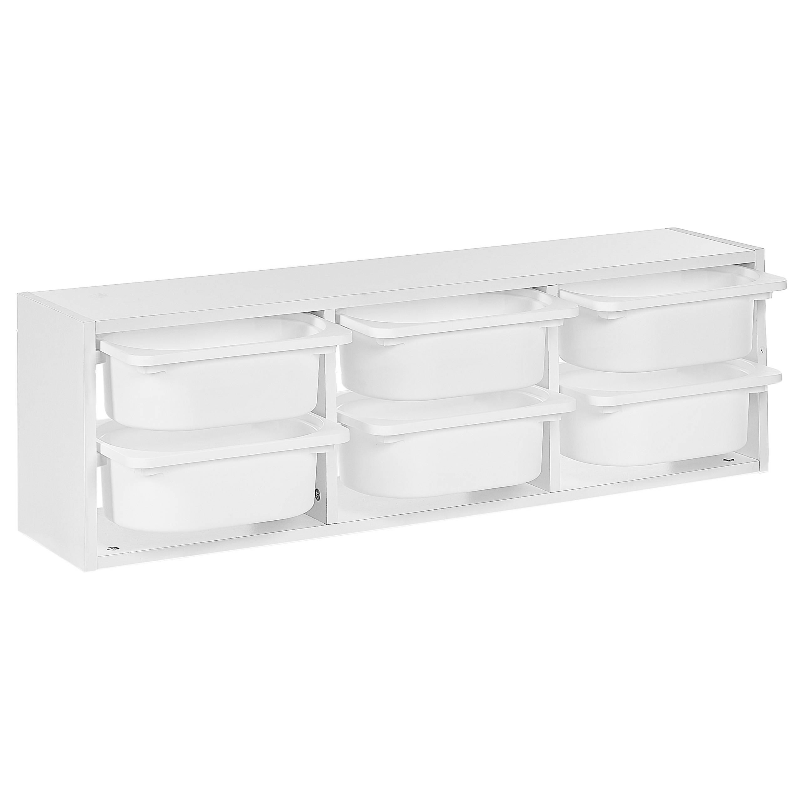 Beliani - Étagère Panneau de particules de bois Blanc TOBIN - 98x21x29- Beliani - Image 5