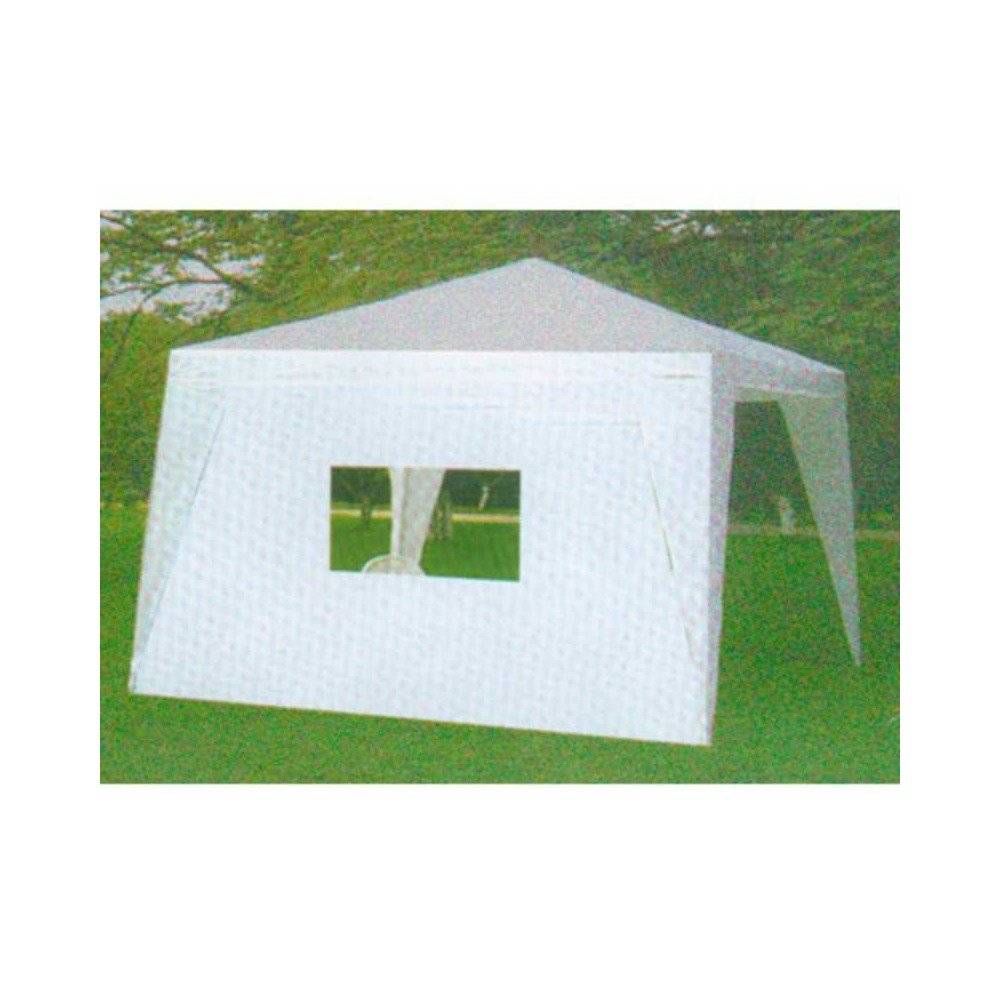 Terre Jardin - Mur pour tonnelle 3x3 m 300x190 cm – Avec fenêtre transparente, fixation par scratchs - Unité - Vert - TERRE JARDIN