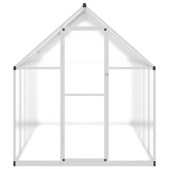 Serre de Jardin Aluminium Polycarbonate Fenêtre Toit 5,64m² 334x169cm Argent - ComfortXL Outdoor Living - Image 3