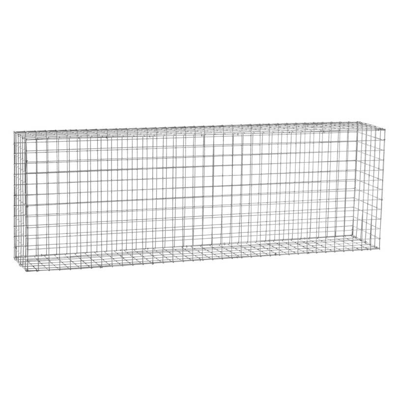 Gabion acier galvanisé L180 x H60 x Pr.30 cm tirants et crampons inclus - Easy Clôture - Image 1