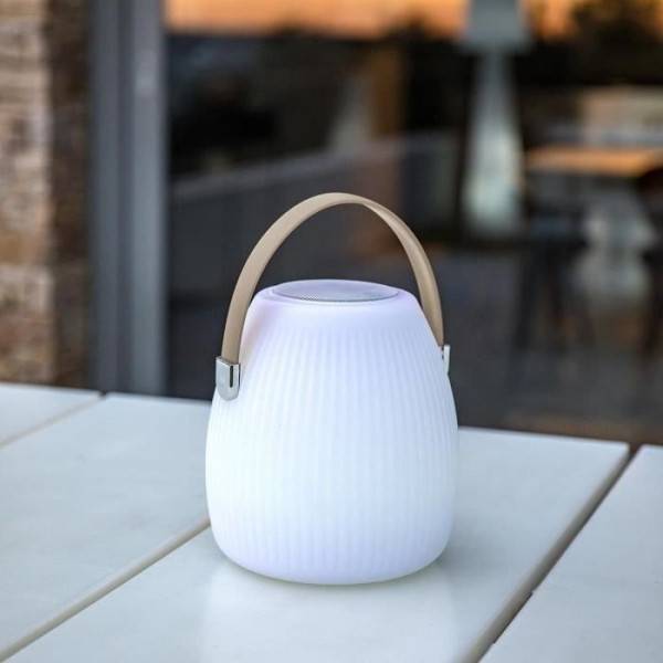 Lumisky - Lampe enceinte bluetooth sans fil - LUMISKY - MINI MAY PLAY - H23 cm - LED blanc et multicolore dimmable - Image 4