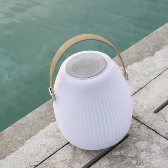 Lumisky - Lampe enceinte bluetooth sans fil - LUMISKY - MINI MAY PLAY - H23 cm - LED blanc et multicolore dimmable - Image 5