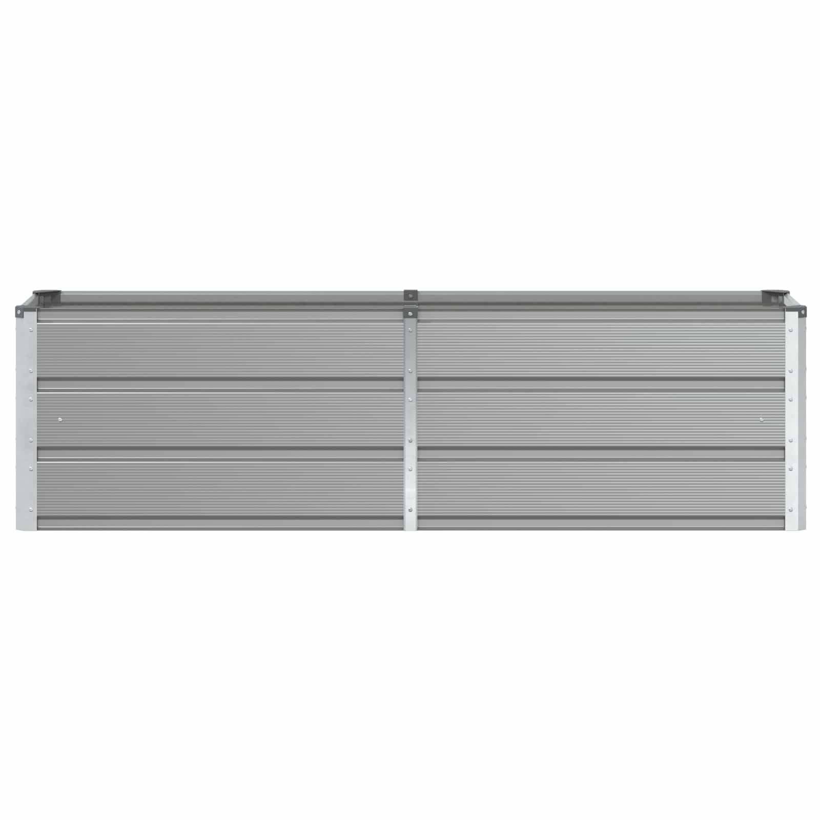 Grande jardinière rectangulaire acier bac à fleurs extérieur 160x40x45 cm Gris clair - ComfortXL Outdoor Living - Image 4