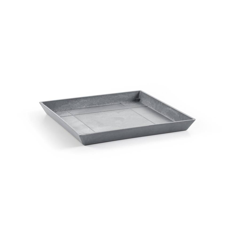 Ecopots - Soucoupe Square 50 Bleu Gris - 43 x 43 x H. 3,5 cm ECOPOTS